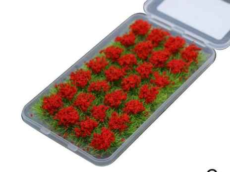 BMTS005 BMT Miniature red flower clusters - pack of 28