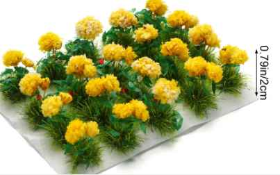 BMTS001 BMT Miniature flower clusters - yellow pack of 20