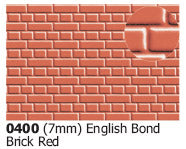 thumbnail interactive-video image 1 of Slaters Plastikard 0402 2mm English Bond Brick Red Sheet – Model Building 1 of 4