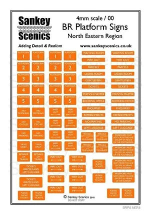 BRPSNER4 SANKEY SCENICS  North Eastern Region Platform Signs