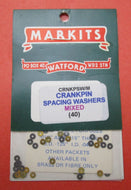 MCRNKPSWM MARKITS Spacing Washers for Crankpins Mixed .010in and .015in OD .125in ID .040in - Pack of 40