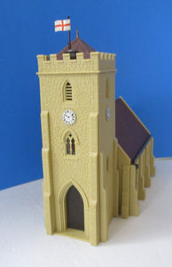 R599U Country church with stained glass windows built from a Hornby kit - used - UNBOXED