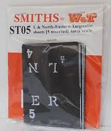 ST05 SMITHS (W&T) NE Tarpaulin sheets pack of 5 assorted - OO Scale