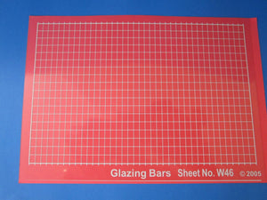 RAT-W46 Window Glazing Bars on clear acetate (00 gauge)