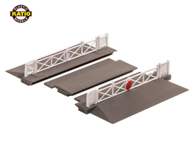 RAT-234 RATIO Level Crossing with Gates (N Gauge)