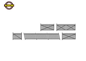 RAT-246 RATIO Spear Fence Ramps and Gates (N Gauge)