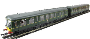 32-515-DCC BACHMANN Derby Lightweight 2 car DMU BR green with yellow warning panels and working lights - DCC FITTED - BOXED