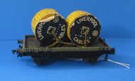 HD-32086 HORNBY DUBLO Low sided wagon with 2 cable drums "LIVERPOOL CABLES" - UNBOXED