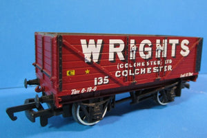 33-030-135 BACHMANN 7-plank open wagon - "WRIGHTS COLCHESTER LTD." 135 - separated from 3 pack- BOXED