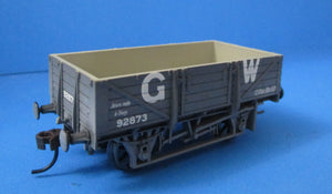 33-078-K01 BACHMANN 5 Plank China Clay Wagon without Hood 92873 in GWR Grey Livery. - KADEE - BOXED