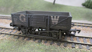 33-079-P01 BACHMANN 5 plank china clay wagon without hood in GWR grey 92971, weathered - UNBOXED