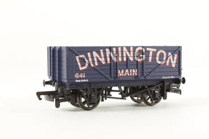 33-100T BACHMANN 7 plank wagon 641 "DINNINGTON MAIN" blue livery, special edition for Geoffrey Allinson  - UNBOXED