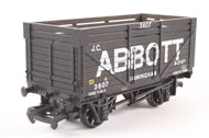 33-150 BACHMANN 7 Plank Wagon with Coke Rails 3607 in "ABBOTT" Grey Livery  - BOXED