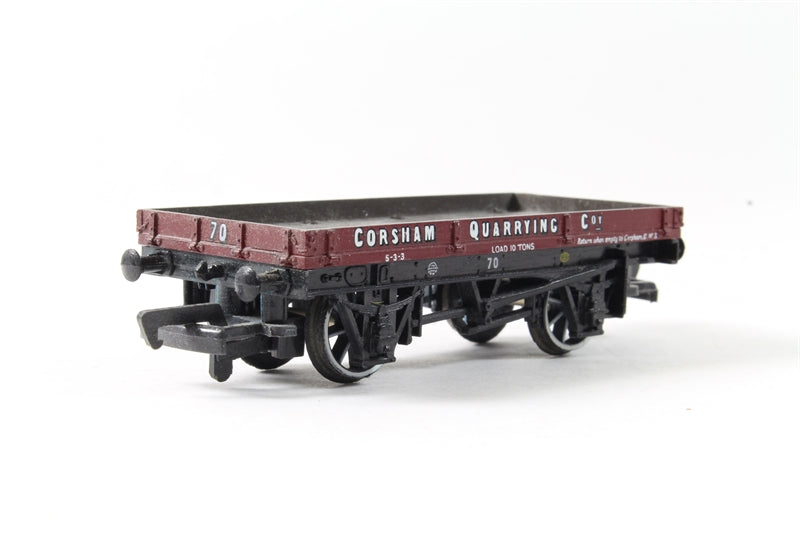 33-401 BACHMANN 1-plank wagon - Corsham Quarrying Co. 70 in maroon - BOXED