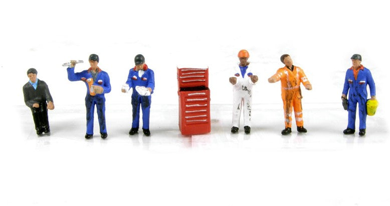 36-051 BACHMANN Traction Maintenance depot Workers, 6 hand painted figures - OO Gauge