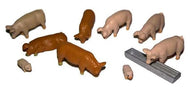 36-082 BACHMANN pigs 10 hand painted pigs - OO Gauge