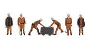 36-400 BACHMANN 1960/1970s Coal Miners, 6 hand painted figures - OO Gauge