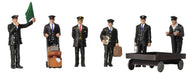 36-404 BACHMANN 1940/50s Station Staff, 6 hand painted figures- OO Gauge