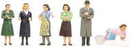 36-406 BACHMANN Suburban Street scene, 6 hand painted figures - OO Gauge