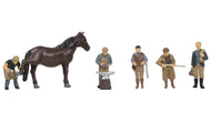 36-415 BACHMANN Rural Tradesman: 6 hand-painted figures depicting rural tradesmen in a variety of poses - OO Gauge