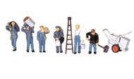36-417 BACHMANN Tradesmen, 1950s/1970s, 6 hand painted figures - OO Gauge