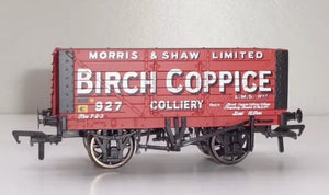 37-104 BACHMANN 7 plank wagon "BIRCH COPPICE COLLIERY" No. 927  - BOXED