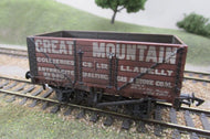 37-131-P01 BACHMANN 8 Plank End Door Wagon "GREAT MOUNTAIN COLLIERIES" 980 Red, weathered - UNBOXED