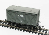 37-800 BACHMANN 12 Ton Planked Ventilated Van (LMS Grey) - BOXED