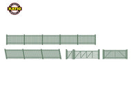 RAT-430 RATIO GWR Station Fencing green includes gates and ramps - OO Gauge