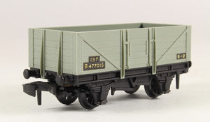 HD-4670 HORNBY DUBLO 5 Plank open wagon BR grey B477015 - UNBOXED