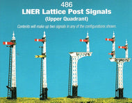 RAT-486 RATIO LNER Lattice Post Signals (Also suitable for S.R.) - OO Gauge