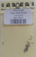 G4M51 GIBSON Valve gear rivets - long, pack of 23