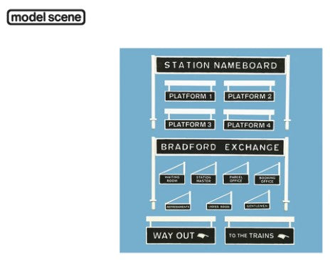 MOD-5049 MODELSCENE  Station Name Boards and Platform signs - OO Gauge