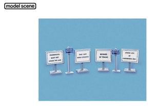 MOD-5093 MODELSCENE Trespass Boards and Signs - OO Gauge