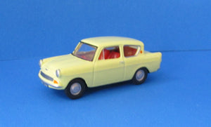 76105006 OXFORD DIECAST Ford Anglia Sunburst yellow white stripe - UNBOXED