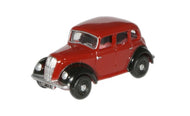 76MES003 OXFORD DIECAST  Morris 8 E Series Saloon in maroon/black