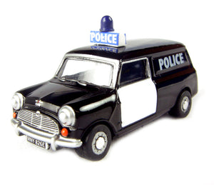 76MV019 OXFORD DIECAST Mini Van in "Police West Riding" black and white - UNBOXED