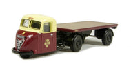 76RAB006 OXFORD DIECAST Scammell Scarab with flatbed trailer "British Railways" - UNBOXED