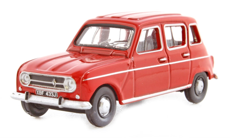 76RN002 OXFORD DIECAST  Renault 4 in red