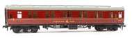 HD-4078 HORNBY DUBLO Super Detail Mk1 Sleeping Car W2402 in BR Maroon  - UNBOXED