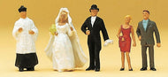 PRE-14058 PREISER Catholic Wedding Group: Bride and Groom, Best Man and Priest - OO Gauge