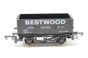 R096 HORNBY  5 Plank wagon. "Bestwood Iron Works Co. Ltd". no. 655 - UNBOXED