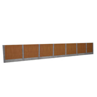 ATD003 ATDModels Timber fence with concrete posts - brown
