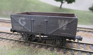 B14-K01 DAPOL 7-Plank Open Wagon in GWR Dark Grey 06515, weathered - KADEE - UNBOXED