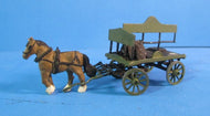 BMTV043 Horse drawn coal delivery wagon with coal sack load (kit built) - UNBOXED
