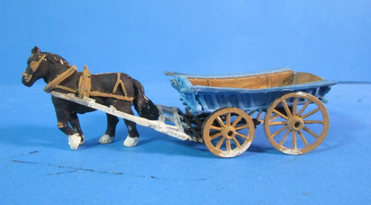 BMTV044 Horse and hay wain (kit built) - UNBOXED
