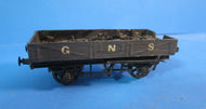 BMTW223 GNS 3 Plank wagon modified for use as coal wagon with 0-4-0T "PUG" locomotive - UNBOXED