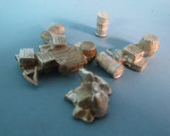 BP221 Oil Drums, crates & Yad Clutter (Unpainted)