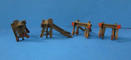 BP367 Pack of 4 used rail built buffer stops (Assorted may be painted)