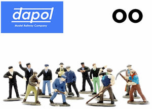 C002 DAPOL Railway Workmen - pack of 38 Figures - Unpainted